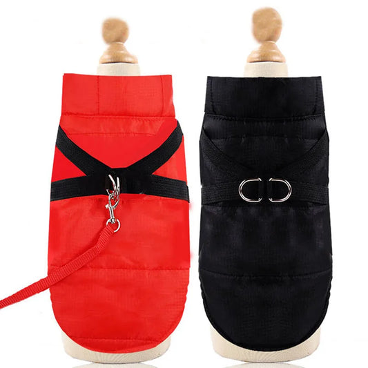 Waterproof Padded Vest for Dogs Red Black Dog Clothes Warm Coat Harness Winter Puppy Cat Jacket Pets Clothing Dog Costume XS-XXL