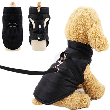 Waterproof Padded Vest for Dogs Red Black Dog Clothes Warm Coat Harness Winter Puppy Cat Jacket Pets Clothing Dog Costume XS-XXL