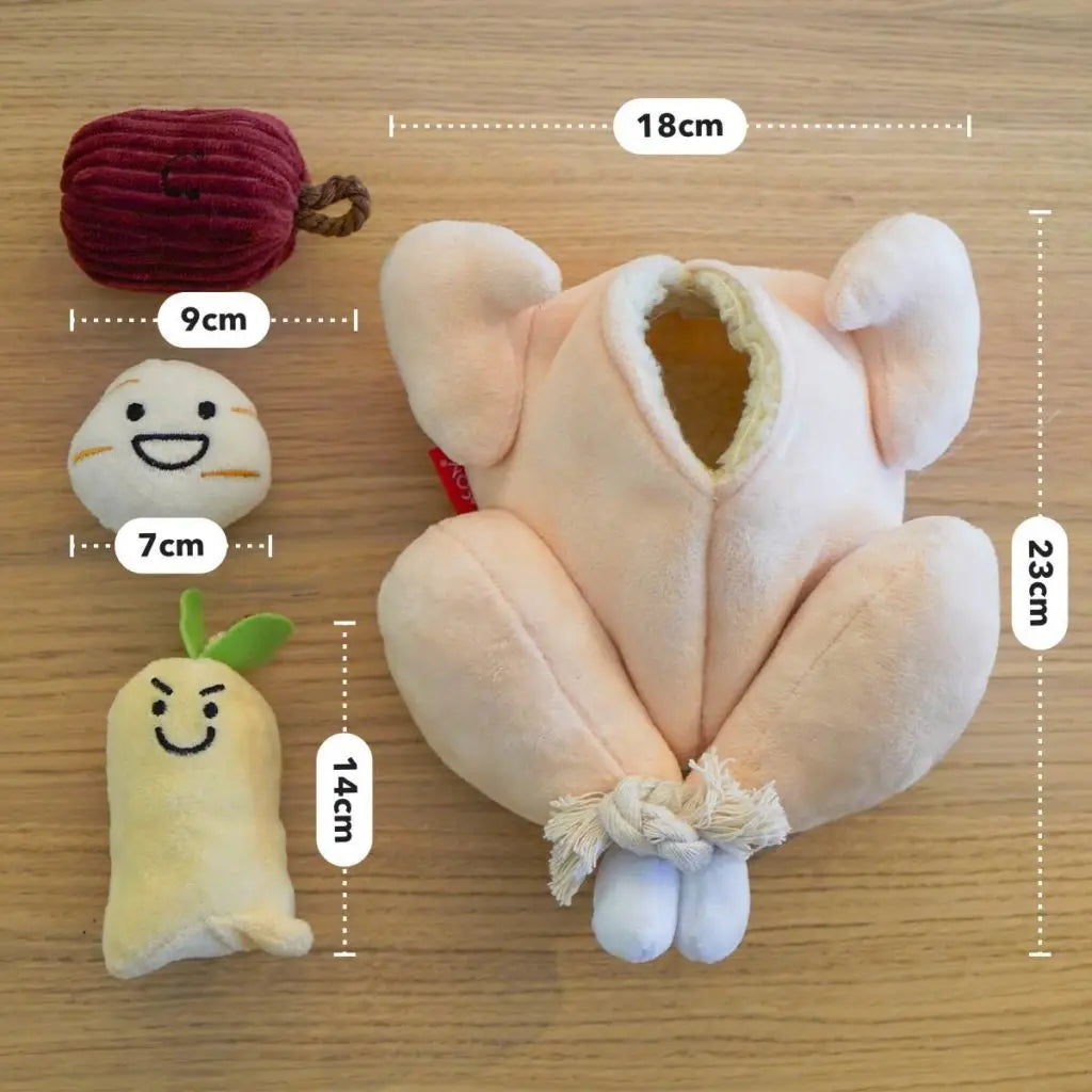 Ins Ginseng Chicken Soup Vocal Puzzle Dog Hidden Food Toy Consumes Physical Energy Pet Vocal and Sniff Toy Puppy Chew Toy