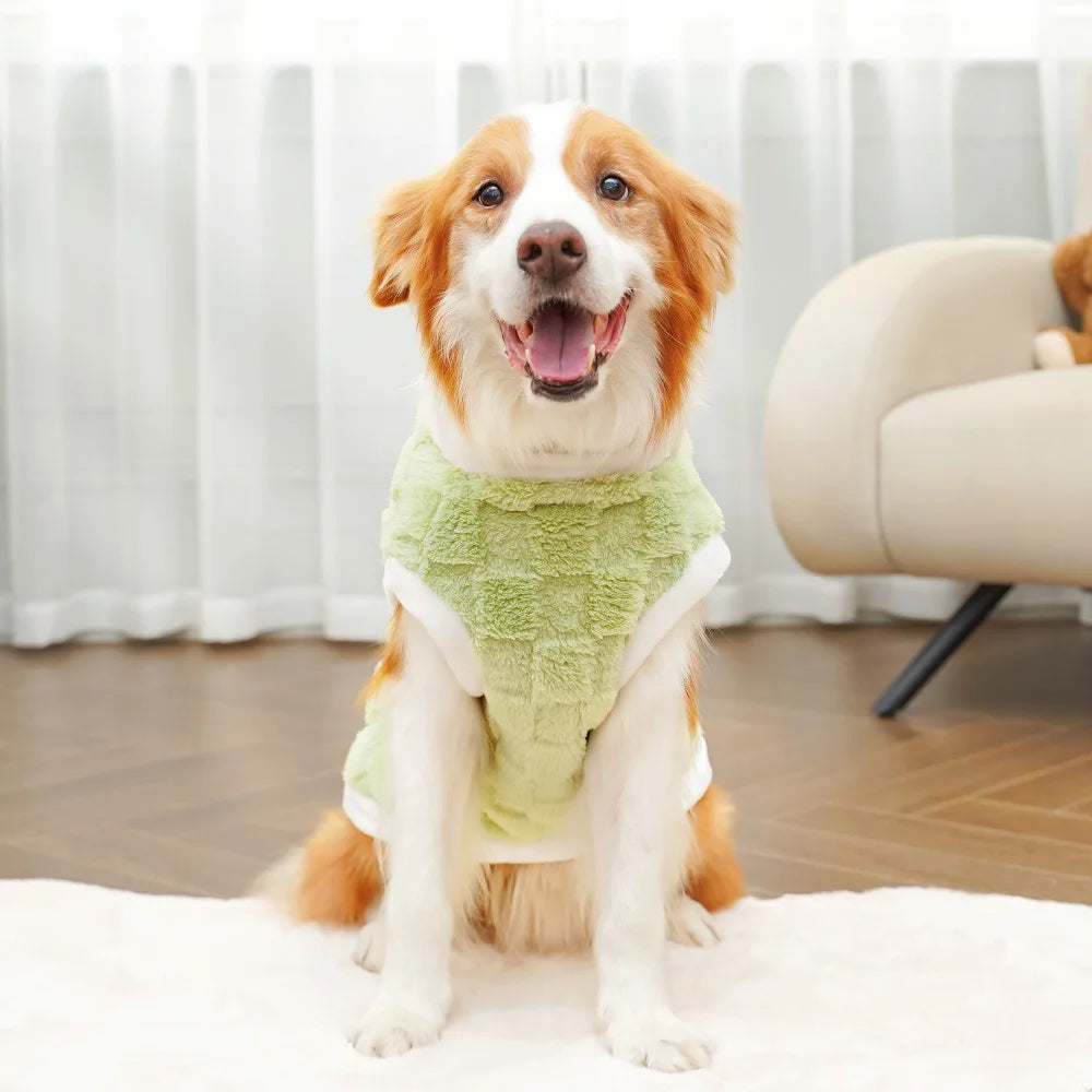 Pet dog clothes autumn and winter coat polar fleece warm sweater vest golden hair medium and large dog coat clothing supplies
