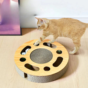 Cat scratching toy with scratching pad cat scratcher cat toyl cat scratch play scratching mat with bell ball