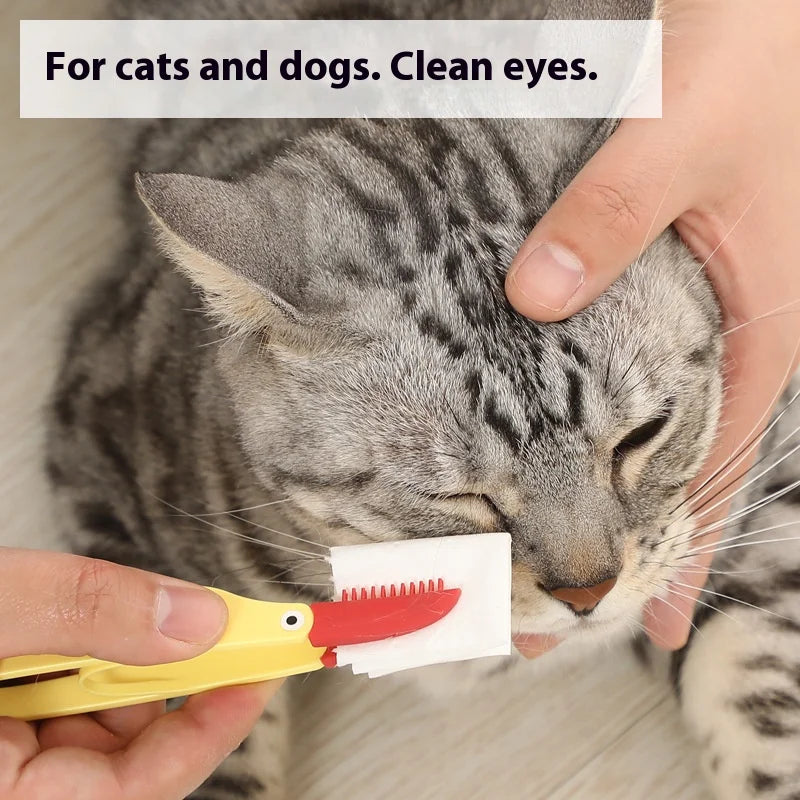 Cat Eye Cleaner Brush for Eye Boogers Removal Gentle Stain Eraser Soft Silicone Pet Grooming Tool Safe Kitten Eye Care