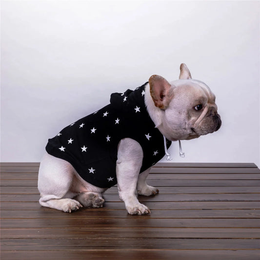 Dog Star Sweater Dog Clothes Small Dog Hooded Spring Autumn Sweater Printed Pet Clothes Dog Hoodies French Bulldog Clothes