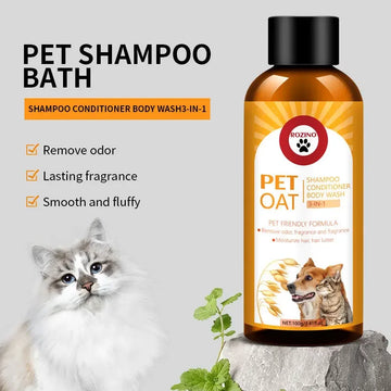 100ml Cats Shampoo Body Wash Dogs Conditioner 3 in 1 Bacteria Mites Deodorant Long Lasting Fragrance Pet Cleaning Products