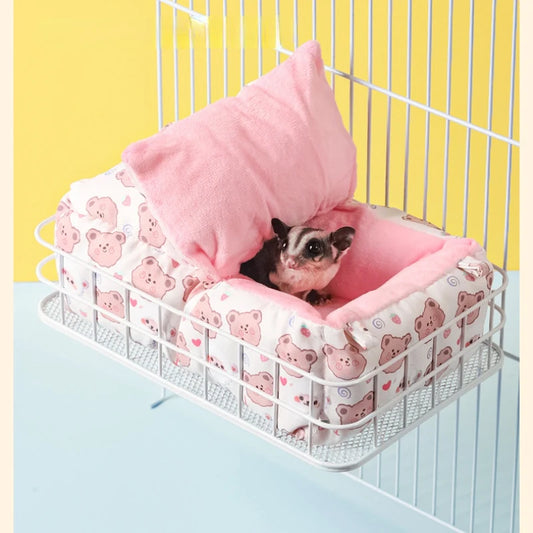 Rat Cage Platform Accessories Hanging Rat Ledge Metal Ferret Hammock Squirrel Cage Bed Small Animal Habitat Hamster Sugar Glider