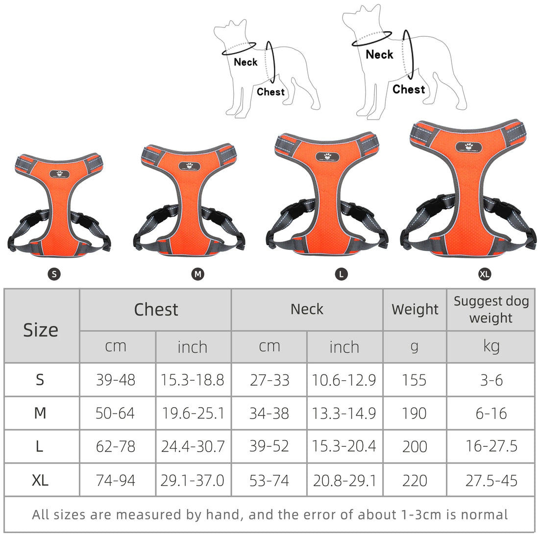 Harness Lead Dog Bulldog Puppy Pet Reflective Rainproof Collar Harnesses Medium Large Dog Oxford Cloth Vest Walk Dog Labrador