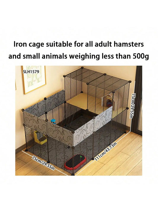 Crypto squirrel cage home large space free assembly flower branch mouse small villa indoor Dutch pig bedroom