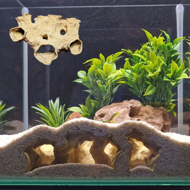 Fish Tank Underwater Palace Hiding Cave for Fish Shrimp Reptiles Shelter,Landscaping Ornaments 3D Printed Aquarium Decorations