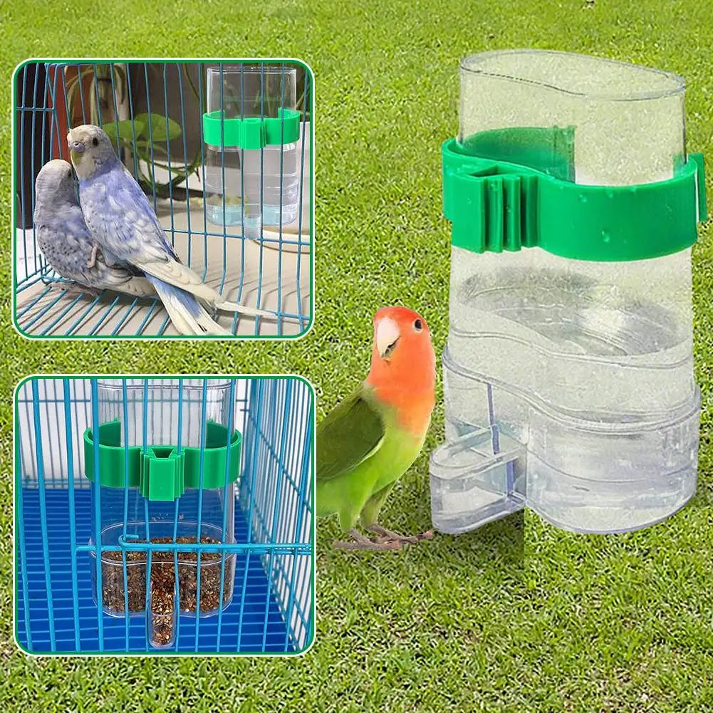 Automatic Bird Water Dispenser Bird Drinking Feeder Transparent Bird Cage Water Fountain for Budgie Cockatiel Lovebird Canary