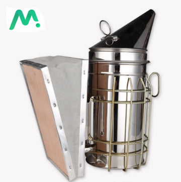 1 PC Stainless Steel Manual Bee Hive Smoker Transmitter Kit With Galvanized Sheet Beekeeping Tool Apiculture Smoke Sprayer