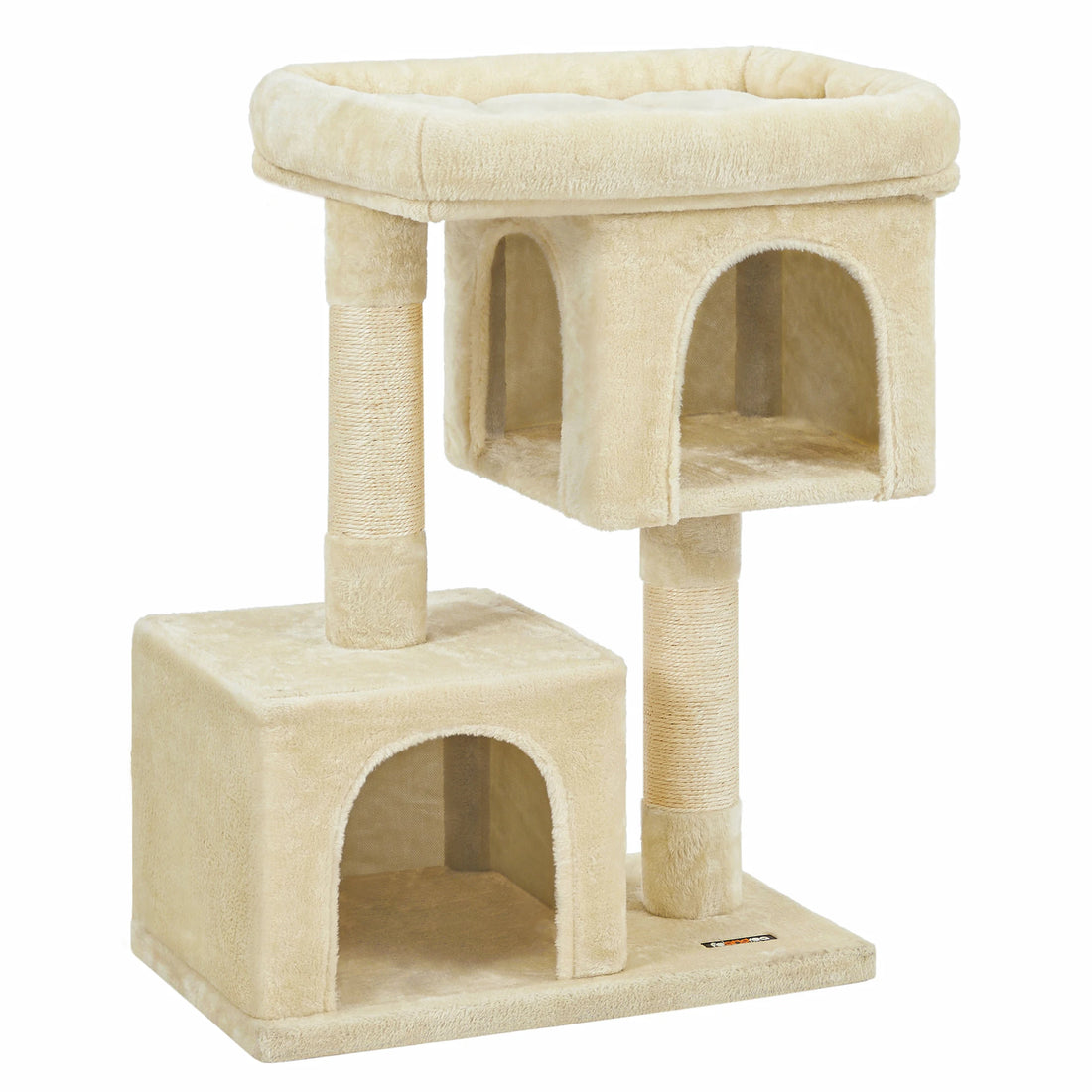 Feandrea Cat Tree, 84 cm Cat Tower, L, Cat Condo for Large Cats up to 7 kg, Large Cat Perch, 2 Cat Caves, Scratching Post
