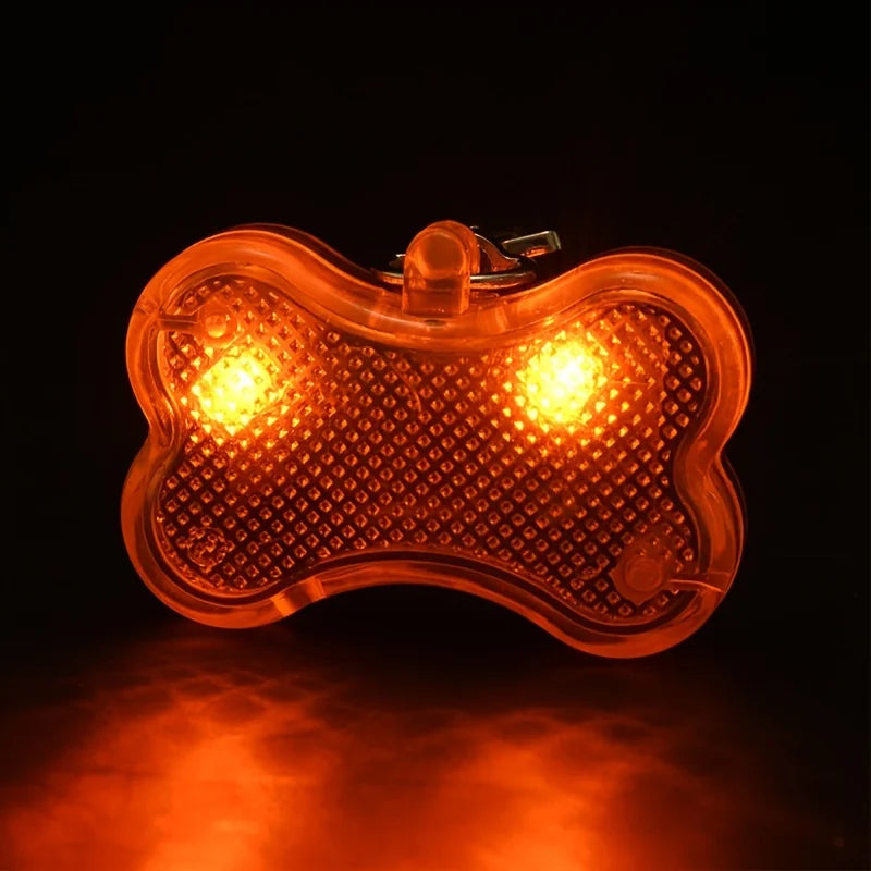 Pet Glowing Bone Pendant, Bright, Night Safe, Adjustable Glowing Pendant for Night Walking