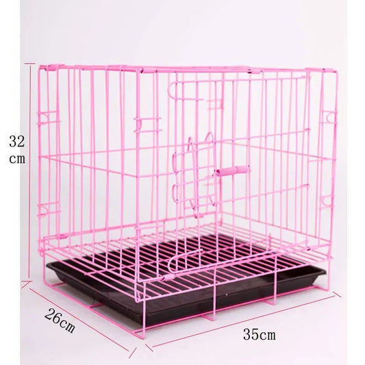 Pet Items  Rabbit Cage Kitten Puppy Cage Pure Metal Foldable Portable Pet Cage Home Bedroom Pet Essential Supplies