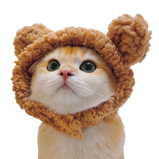 Cute Lion Mane Wig Cosplay Clothes Pet Costumes Hat Fancy Lion Hair Cat Clothes Dress Up Funny Pet Cosplay Wig Caps Supplies