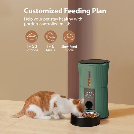 Smart Pet Automatic Feeder for Cats and Dogs Automatic Feeding Machine Cat Food Stainless Steel Bowl