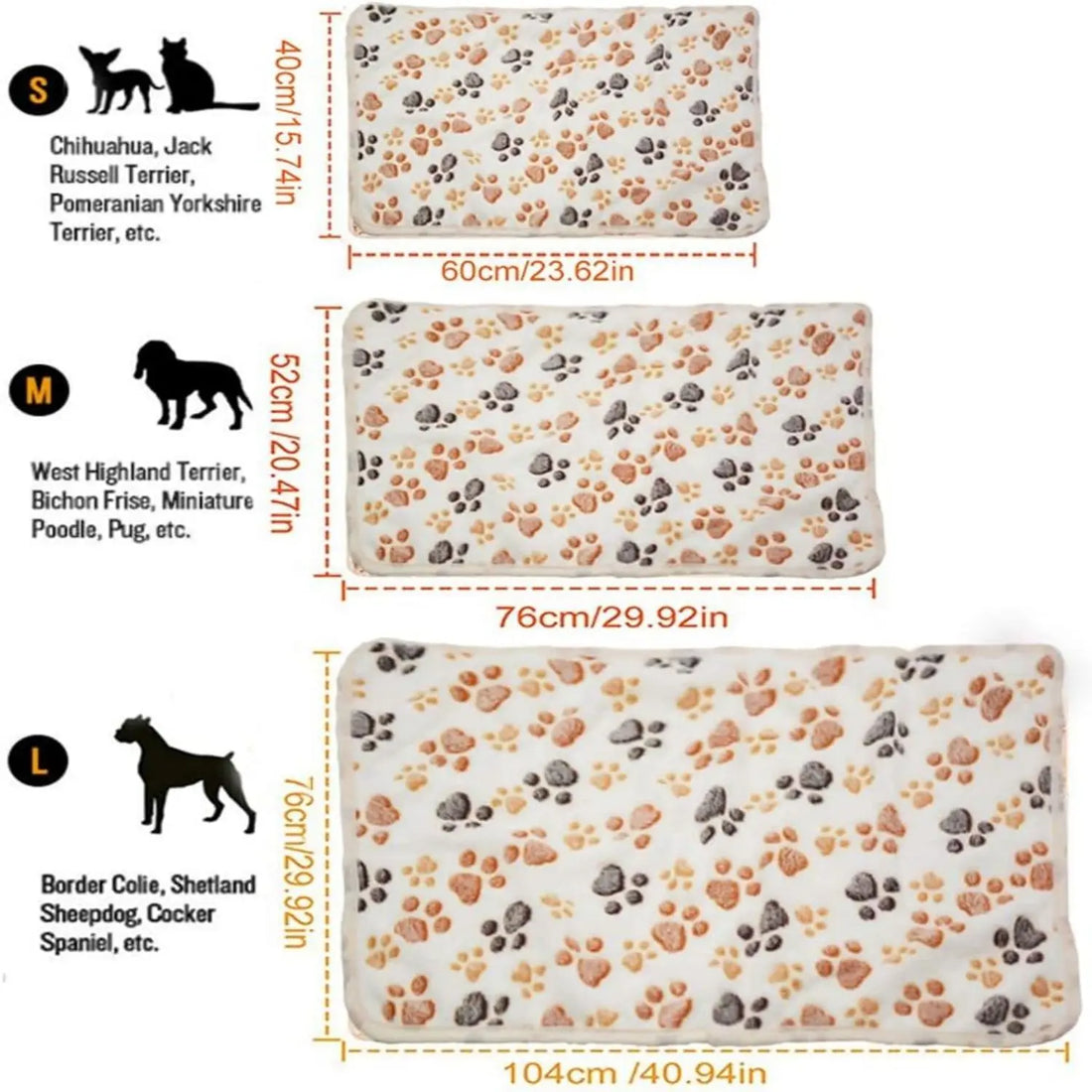 Dog Blankets Super Soft Warm Sleep Mat Fluffy Premium Fleece Pet Blanket Flannel Throw for Dog Puppy Cat