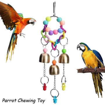 Bird Toys Hanging Practical Bell Design  Parrot Toy Sturdy Bird Toy Hook Design Chewing Toys Budgies Budgerigar