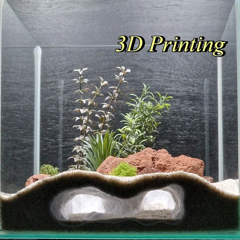 3D Printed Aquarium Underground Cave Hideouts Shelter for Small Fish Shrimp Rest Breeding,Fish Tank Decorations Ornament