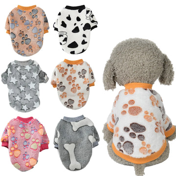 Warm Fleece Pet Clothes For Small Medium Dogs Soft Pet Sweater Vest Puppy Cat Coat Cute Chihuahua French Bulldog Jacket Winter