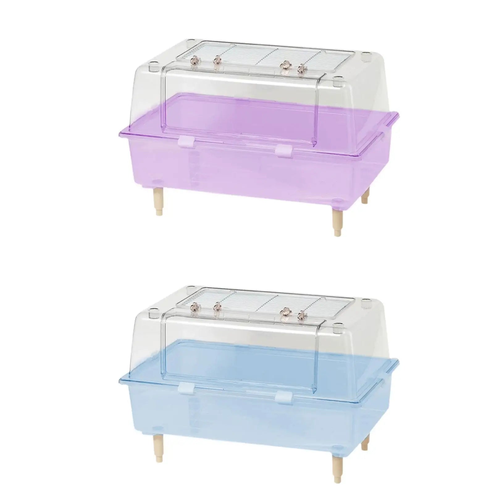 Transparent Hamster Cage Hamster Habitat with Openable Top Small Pet Cage Hamster Supplies Rats Guinea Pigs Sugar Glider Mice