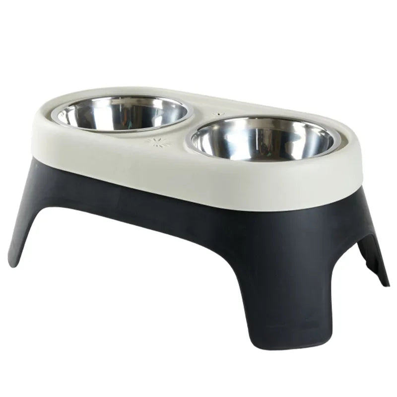 New Dog elevated Feeder anti knock stainless steel  raised dog bowl  elevated bowls for dog cat bowl