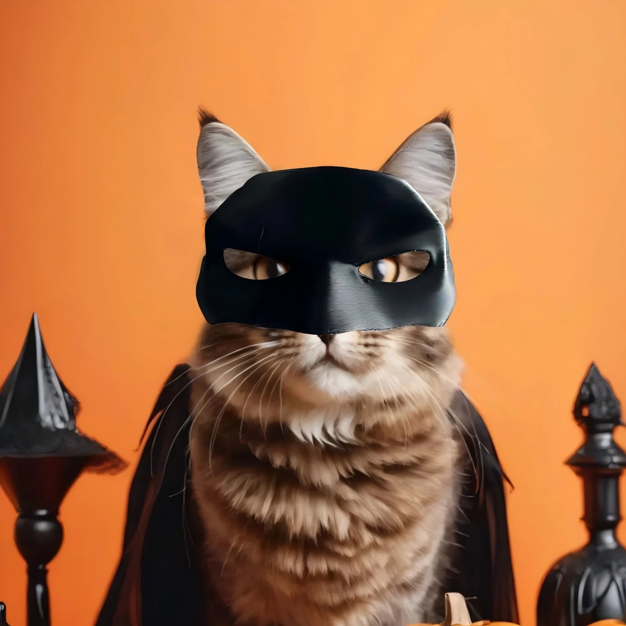 TONG New 5 Sizes Cat Bat Cool Man Mask Cat Avenger Mask Cute Bat Mask Pet Superhero Hat Cat Bat Cool Man Mask for Cat and Dogs