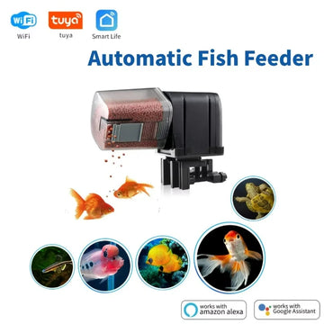 Smart WiFi Aquarium Fish  Automatic Feeder Remote Control Via Mobile Aquarium Accessories Supports Alexa And Google