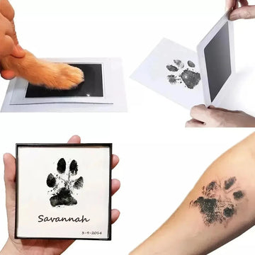 Paw Print Clean Touch Ink Pad, Dog Or Cat Pet Owner Keepsake, DIY Inkless Nose and Pawprint Impression Making Kit
