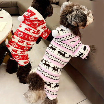 Winter pet cat and dog clothes super soft coral velvet pet clothes Christmas cat and dog warm clothes