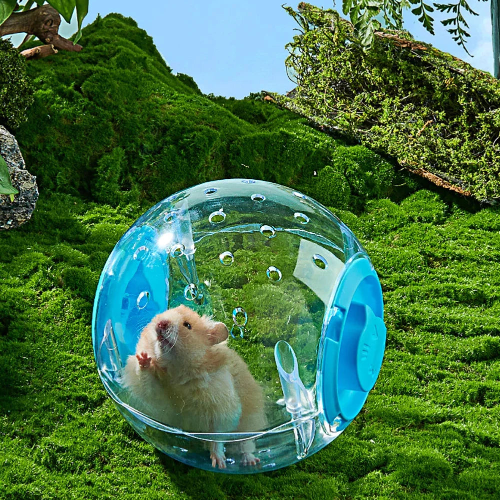 Hamster Exercise Ball Transparent Hamster Running Ball Wheel With Traction Rope For Small Animals Pet Supplies 14cm/18/cm