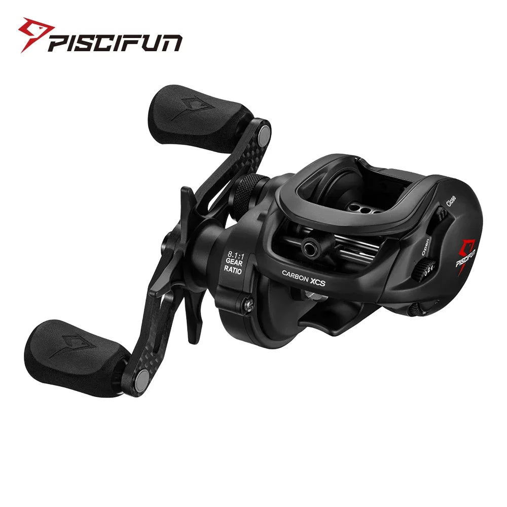 Piscifun Carbon XCS Baitcaster Reel 5.5 oz Baitcasting Fishing Reel 8.1:1 Gear Ratio & Dual Brake System Frame Casting Reel