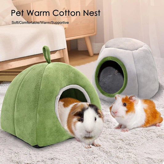 Winter Warm Pet Products Small Animal Pet Hamster House Sleeping Bed Cartoon Golden Bear Bird Rabbit Rat Parrot Cotton Nest