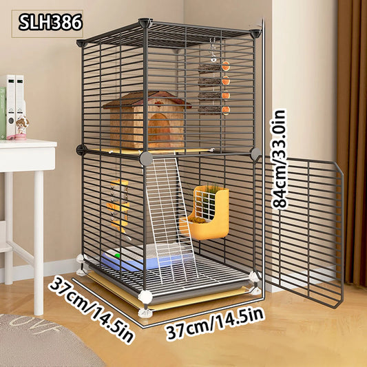 Chinchilla cage special cabinet cage home large villa squirrel breeding cage encryption large space multi-layer platform