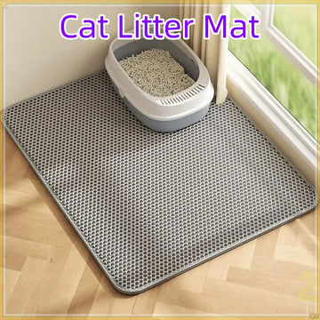 Premium Large Cat Litter Mat 90x60CM Waterproof Double Layer Litter Trapper Non-Slip Washable Pet Toilet Pad Sand Control