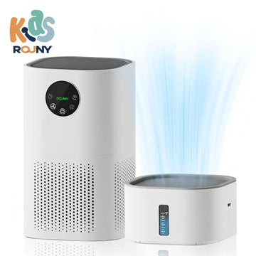 ROUNY 2-in-1 Air Purifier & Humidifier, Multi-Function Appliance, Deodorizing & Fog-Free Humidification, White