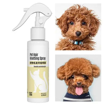 Dog Detangler Spray Dematting 120ml Cat Leave-in Detangler Conditioner Anti-Static Pet Grooming Brushing Mist Spray For Puppies