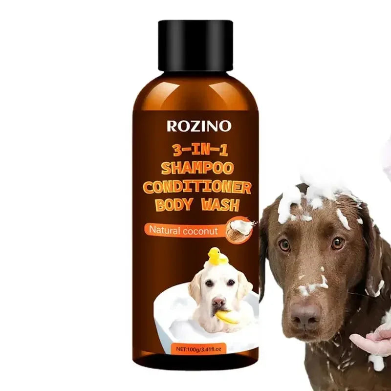 Pet Aromatherapy Body Wash 3 in 1 Coconut Flavour Stain Odor Eliminator Tearless Moisturizer Dog Shampoo And Conditioner