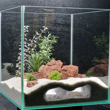 3D Printed Aquarium Underground Cave Hideouts Shelter for Small Fish Shrimp Rest Breeding,Fish Tank Decorations Ornament