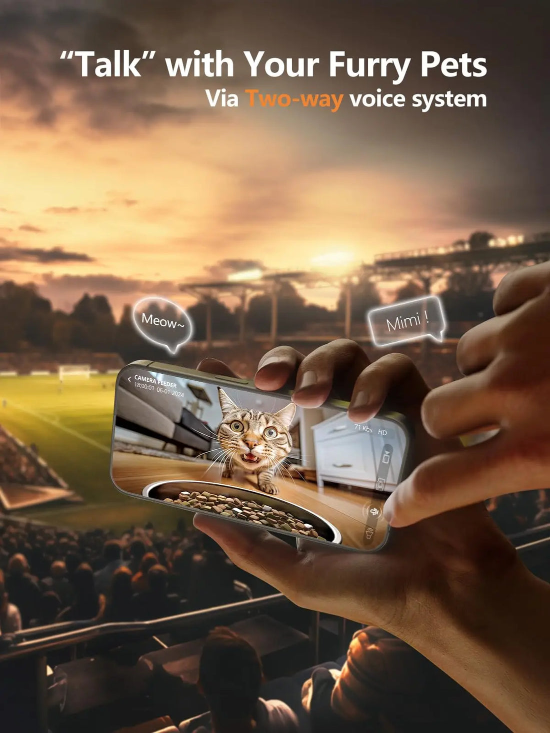 Automatic Cat Feeder Camera Furpipi Pet Smart Cat Food Kibble Dispenser Tuya Control WiFi Auto Feeder For Cats Dog Accessories