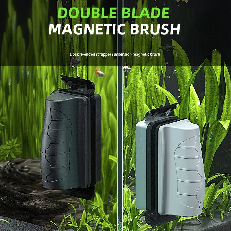 New Magnetic Aquarium Fish Tank Brushes Floating Clean Glass Window Algae Scraper Cleaner Brush Scrubber Aquarium Accessories