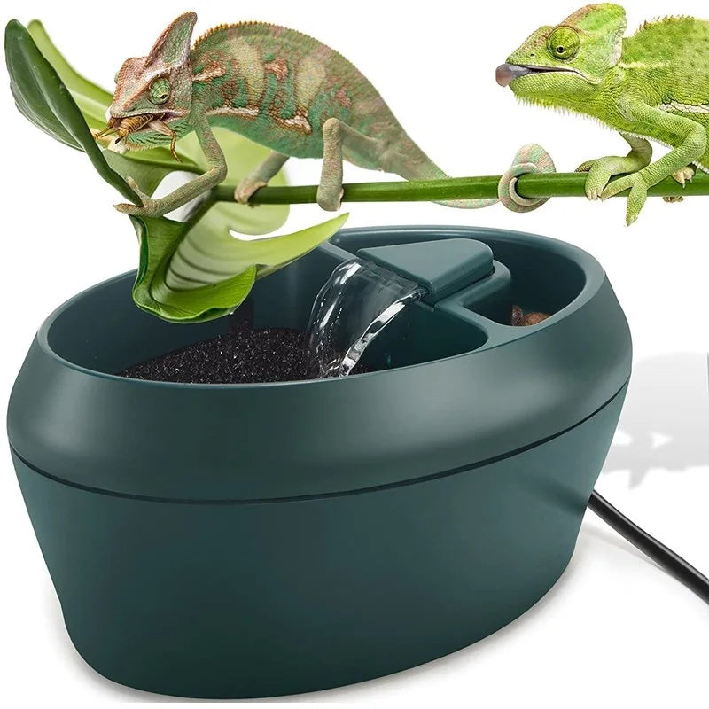 Reptile Automatic Water Drinking Fountain Lizard Chameleon Amphibian Terrarium Feeding Drinkers Water Dripper reptile accessory