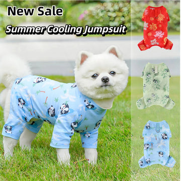 Cute Summer Pet Dog Cat Cooling Jumpsuit Breathable Mesh Clothes for Small Medium Dog Puppy Clothes Kitten Chihuahua Clothing