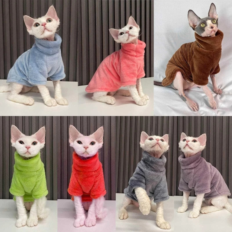 Pet Clothes Sphinx Sweater Autumn Winter Thicken Keep Warm Stylish Coat Small Dog Waistcoat Soft Wool Clothes High Quality