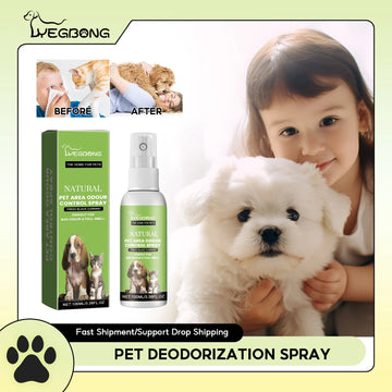 Pet Deodorization Spray Dogs Cats Perfume Long Lasting Cleaning Indoor Deodorant Remove Kitten Bad Breath Pet Cleaning Supplies