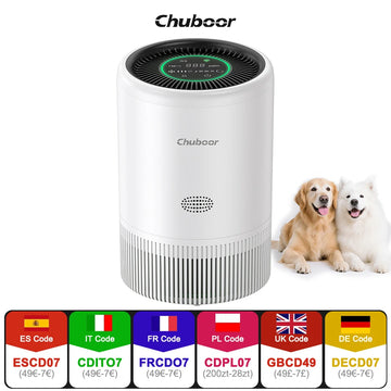 Chuboor Smart Air Purifier for Bedroom Home, App/Alexa Control,PM2.5 Monitor HEPA Air Purifier for Bedroom Living Room for Pets