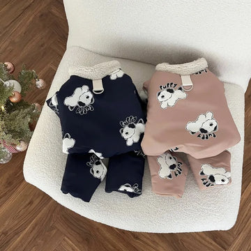 Pet Four Legged Jumpsuit for Winter Warmth Dog Autumn and Winter Outfit Teddy Bear Small Dog, Teddy Bear Puppy Clothes