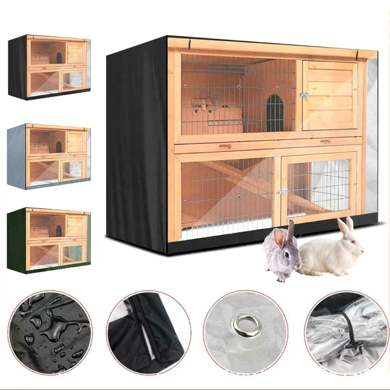 D0AD-Pet Wire Cage Crate Cover, Waterproof, Harmful Light Preven, Fit for Rabbit