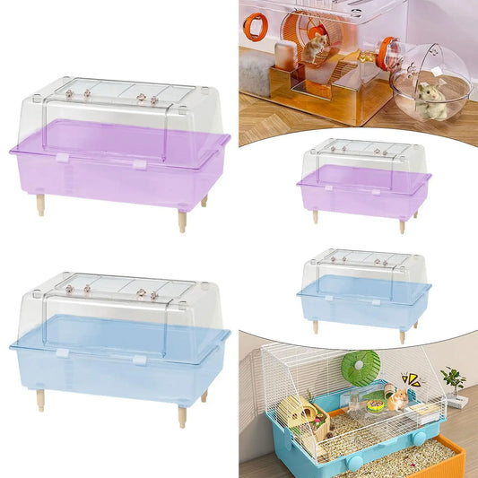 Transparent Hamster Cage Hamster Habitat with Openable Top Small Pet Cage Hamster Supplies Rats Guinea Pigs Sugar Glider Mice