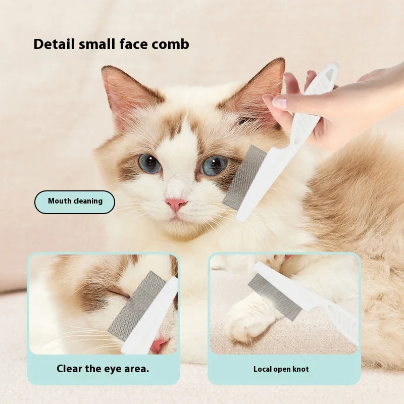 Cat Grooming Supplies 3 piece set include Round Hole Cat Nail Clippers  Pet Comb Pet Grooming Brush Flea prevention tools