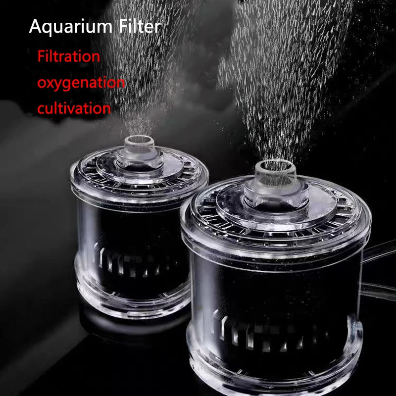 Aquarium Filter Fish Poop Stool Toilet Manure Suction Filter Collector Fish Tank Bio-Sponges With Media Balls Oxygen Increasing